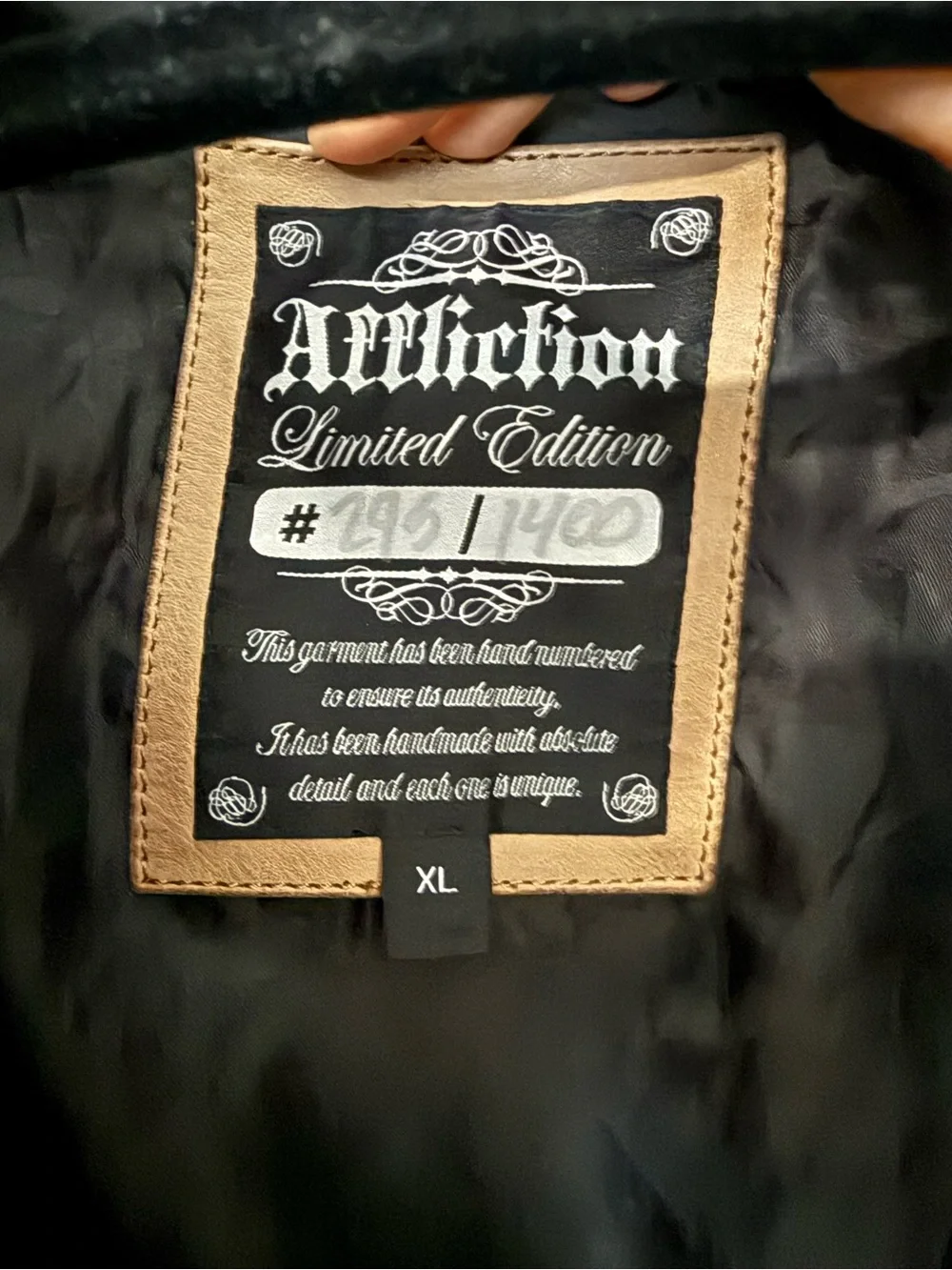 Affliction Men's Limited Edition Tan Leather Jacket